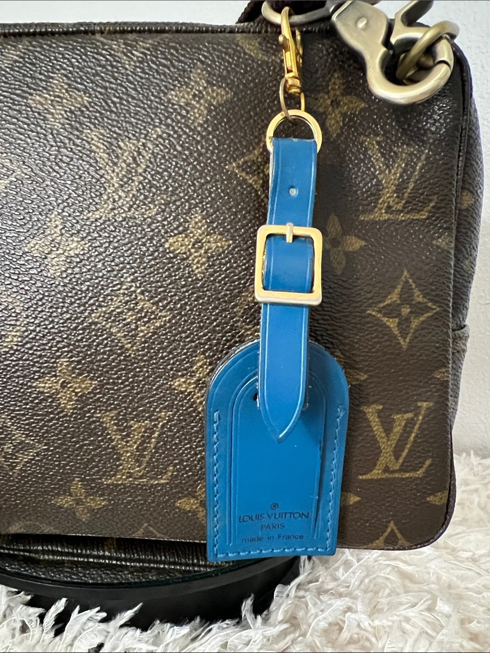 Louis Vuitton Bright Blue Luggage Tag